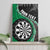 Personalised New Zealand Darts Canvas Wall Art Koru Tribal Tattoo and Silver Fern Maori Pattern Green Color