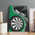 Personalised New Zealand Darts Canvas Wall Art Koru Tribal Tattoo and Silver Fern Maori Pattern Green Color