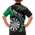 Personalised New Zealand Darts Family Matching Summer Maxi Dress and Hawaiian Shirt Koru Tribal Tattoo and Silver Fern Maori Pattern Green Color