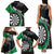 Personalised New Zealand Darts Family Matching Tank Maxi Dress and Hawaiian Shirt Koru Tribal Tattoo and Silver Fern Maori Pattern Green Color