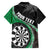 Personalised New Zealand Darts Hawaiian Shirt Koru Tribal Tattoo and Silver Fern Maori Pattern Green Color