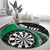 Personalised New Zealand Darts Round Carpet Koru Tribal Tattoo and Silver Fern Maori Pattern Green Color