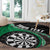 Personalised New Zealand Darts Round Carpet Koru Tribal Tattoo and Silver Fern Maori Pattern Green Color