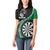 Personalised New Zealand Darts Women Polo Shirt Koru Tribal Tattoo and Silver Fern Maori Pattern Green Color