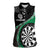 Personalised New Zealand Darts Women Sleeveless Polo Shirt Koru Tribal Tattoo and Silver Fern Maori Pattern Green Color