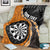 Personalised New Zealand Darts Blanket Koru Tribal Tattoo and Silver Fern Maori Pattern Orange Color