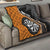 Personalised New Zealand Darts Quilt Koru Tribal Tattoo and Silver Fern Maori Pattern Orange Color