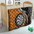 Personalised New Zealand Darts Quilt Koru Tribal Tattoo and Silver Fern Maori Pattern Orange Color