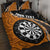 Personalised New Zealand Darts Quilt Bed Set Koru Tribal Tattoo and Silver Fern Maori Pattern Orange Color