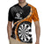 Personalised New Zealand Darts Rugby Jersey Koru Tribal Tattoo and Silver Fern Maori Pattern Orange Color