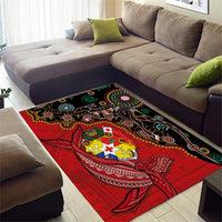 Tonga Ngatu and Australia Together Area Rug Polynesian Humpback Whale and Aboriginal Kangaroo LT03 - Polynesian Pride