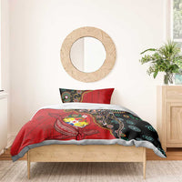 Tonga Ngatu and Australia Together Bedding Set Polynesian Humpback Whale and Aboriginal Kangaroo LT03 - Polynesian Pride