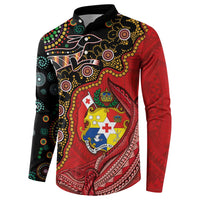 Tonga Ngatu and Australia Together Button Sweatshirt Polynesian Humpback Whale and Aboriginal Kangaroo LT03 - Polynesian Pride