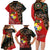 Tonga Ngatu and Australia Together Family Matching Long Sleeve Bodycon Dress and Hawaiian Shirt Polynesian Humpback Whale and Aboriginal Kangaroo