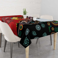 Tonga Ngatu and Australia Together Tablecloth Polynesian Humpback Whale and Aboriginal Kangaroo LT03 - Polynesian Pride