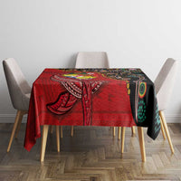 Tonga Ngatu and Australia Together Tablecloth Polynesian Humpback Whale and Aboriginal Kangaroo LT03 - Polynesian Pride