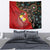 Tonga Ngatu and Australia Together Tapestry Polynesian Humpback Whale and Aboriginal Kangaroo