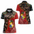 Tonga Ngatu and Australia Together Women Polo Shirt Polynesian Humpback Whale and Aboriginal Kangaroo