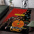 Personalised Papua New Guinea and Australia Together Area Rug Bird-of-paradise and Kangaroo with Aboriginal Pattern