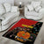 Personalised Papua New Guinea and Australia Together Area Rug Bird-of-paradise and Kangaroo with Aboriginal Pattern