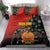 Personalised Papua New Guinea and Australia Together Bedding Set Bird-of-paradise and Kangaroo with Aboriginal Pattern