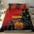 Personalised Papua New Guinea and Australia Together Bedding Set Bird-of-paradise and Kangaroo with Aboriginal Pattern