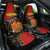 Personalised Papua New Guinea and Australia Together Car Seat Cover Bird-of-paradise and Kangaroo with Aboriginal Pattern