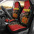 Personalised Papua New Guinea and Australia Together Car Seat Cover Bird-of-paradise and Kangaroo with Aboriginal Pattern