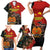 Personalised Papua New Guinea and Australia Together Family Matching Short Sleeve Bodycon Dress and Hawaiian Shirt Bird-of-paradise and Kangaroo with Aboriginal Pattern