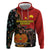 Personalised Papua New Guinea and Australia Together Hoodie Bird-of-paradise and Kangaroo with Aboriginal Pattern