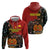 Personalised Papua New Guinea and Australia Together Hoodie Bird-of-paradise and Kangaroo with Aboriginal Pattern