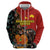 Personalised Papua New Guinea and Australia Together Hoodie Bird-of-paradise and Kangaroo with Aboriginal Pattern