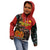 Personalised Papua New Guinea and Australia Together Kid Hoodie Bird-of-paradise and Kangaroo with Aboriginal Pattern