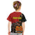 Personalised Papua New Guinea and Australia Together Kid T Shirt Bird-of-paradise and Kangaroo with Aboriginal Pattern