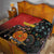 Personalised Papua New Guinea and Australia Together Quilt Bird-of-paradise and Kangaroo with Aboriginal Pattern