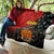 Personalised Papua New Guinea and Australia Together Quilt Bird-of-paradise and Kangaroo with Aboriginal Pattern