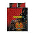 Personalised Papua New Guinea and Australia Together Quilt Bed Set Bird-of-paradise and Kangaroo with Aboriginal Pattern