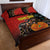 Personalised Papua New Guinea and Australia Together Quilt Bed Set Bird-of-paradise and Kangaroo with Aboriginal Pattern