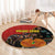 Personalised Papua New Guinea and Australia Together Round Carpet Bird-of-paradise and Kangaroo with Aboriginal Pattern