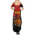 Personalised Papua New Guinea and Australia Together Summer Maxi Dress Bird-of-paradise and Kangaroo with Aboriginal Pattern