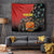 Personalised Papua New Guinea and Australia Together Tapestry Bird-of-paradise and Kangaroo with Aboriginal Pattern