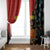 Personalised Papua New Guinea and Australia Together Window Curtain Bird-of-paradise and Kangaroo with Aboriginal Pattern