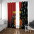 Personalised Papua New Guinea and Australia Together Window Curtain Bird-of-paradise and Kangaroo with Aboriginal Pattern