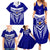 Kimbe Cutters Rugby Family Matching Summer Maxi Dress and Hawaiian Shirt Papua New Guinea Polynesian Tattoo Blue Version LT03 - Polynesian Pride