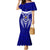 Custom Kimbe Cutters Rugby Family Matching Mermaid Dress and Hawaiian Shirt Papua New Guinea Polynesian Tattoo Blue Version LT03 Mom's Dress Blue - Polynesian Pride