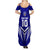 Custom Kimbe Cutters Rugby Family Matching Summer Maxi Dress and Hawaiian Shirt Papua New Guinea Polynesian Tattoo Blue Version LT03 - Polynesian Pride