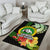 Hawaii Kaimuki High School Area Rug Tribal Kakau Pattern Mix Hibiscus Flower LT03 - Polynesian Pride