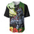 Hawaii Kaimuki High School Baseball Jersey Tribal Kakau Pattern Mix Hibiscus Flower LT03 Black - Polynesian Pride