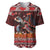 Hawaii KaʻUla Wena Volcano Turtle Baseball Jersey Lava and Tropical Plants Tribal Pattern