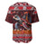 Hawaii KaʻUla Wena Volcano Turtle Baseball Jersey Lava and Tropical Plants Tribal Pattern